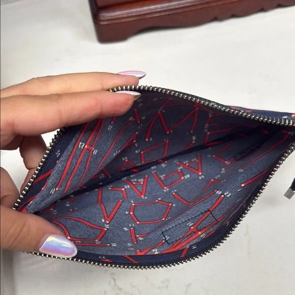 Vilebrequin Navy Blue “Mon Papa” Galaxy Red Limit Edition Pouch